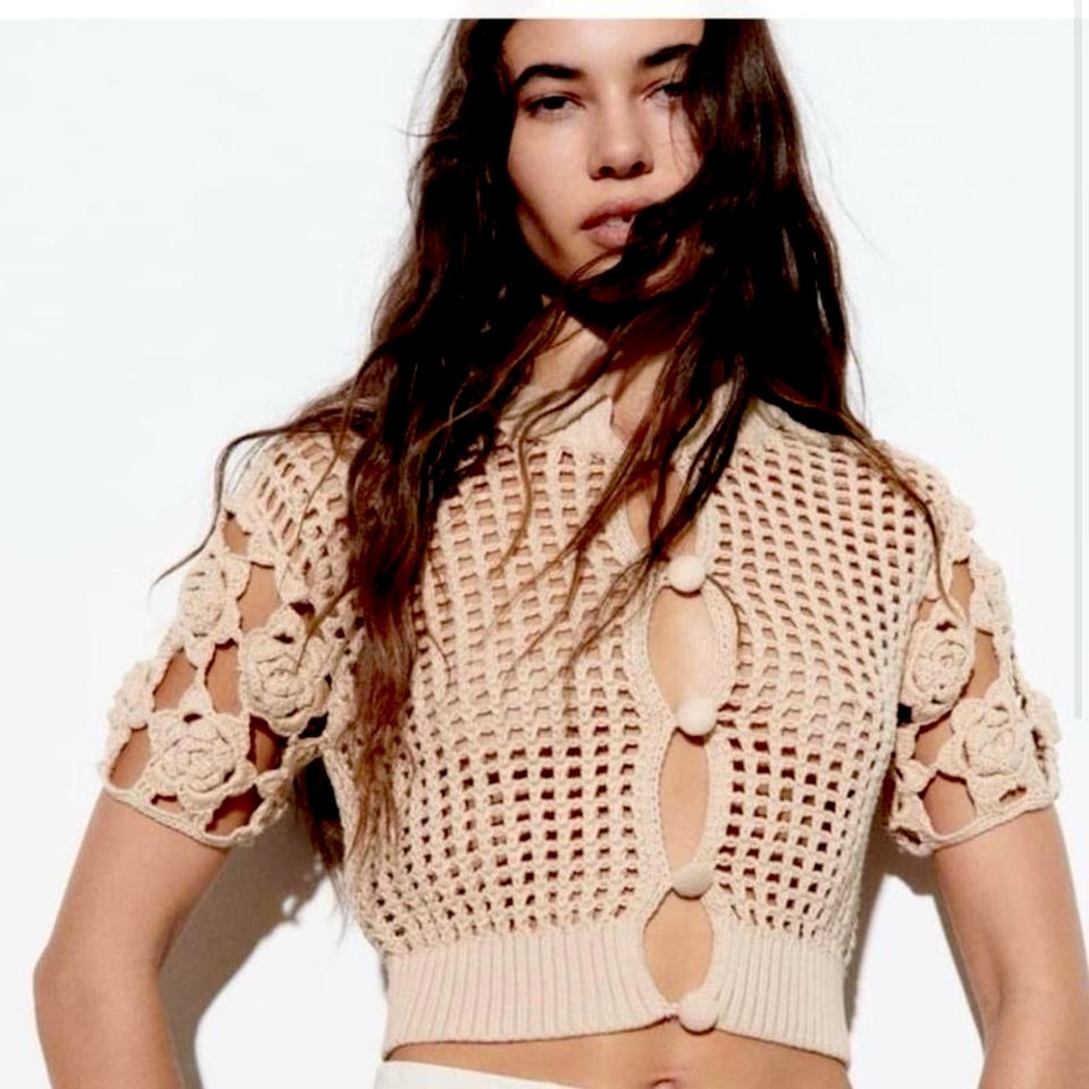 NWT Crotchet button up from Zara size small